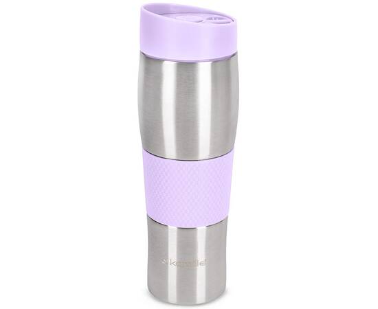 Термокружка 480 мл из нержавеющей стали с TPR-вставкой (ментоловый, голубой, ліловий, серый). Kamille (2161), изображение 2