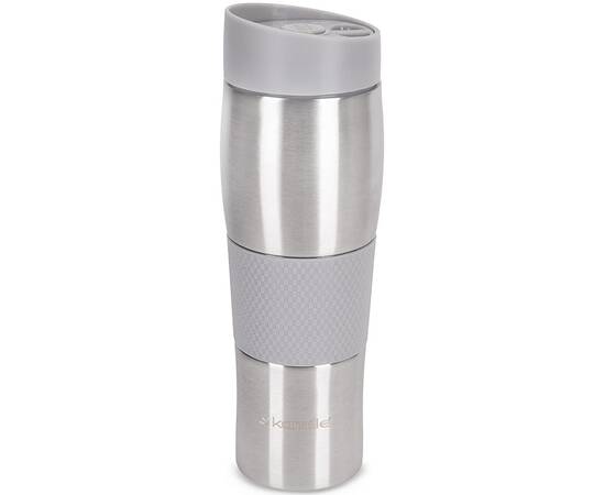 Термокружка 480 мл из нержавеющей стали с TPR-вставкой (ментоловый, голубой, ліловий, серый). Kamille (2161), изображение 3