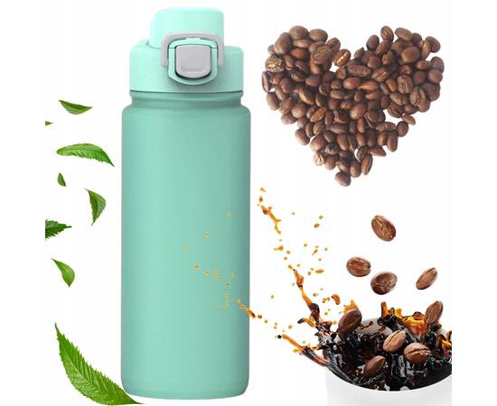 Термокружка спортивная 600 мл из нержавеющей стали (ментоловый) Kamille (2179), изображение 2