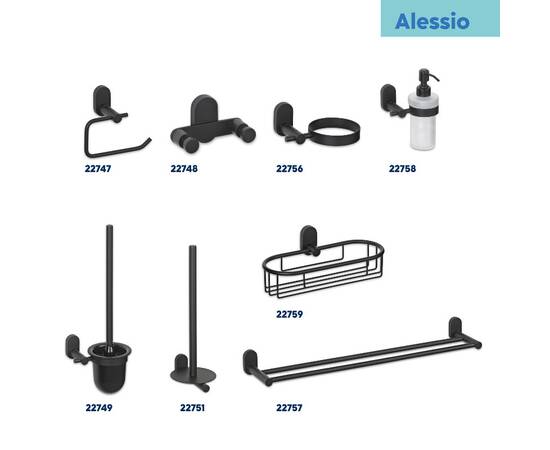 Тримач для рушників KELA Alessio чорний 60.5х12.5 см (22757), зображення 5