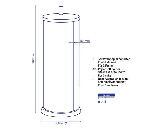 Держатель для туалетной бумаги KELA Swing, серебристый 39.5х14.5 см (18960), изображение 3