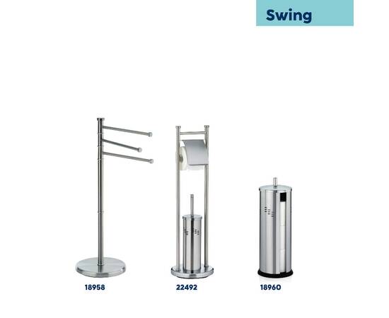Держатель для туалетной бумаги KELA Swing, серебристый 39.5х14.5 см (18960), изображение 4