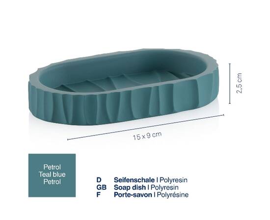 Мильниця KELA Merida бірюзова 15х9х2.5 см (23772), зображення 3