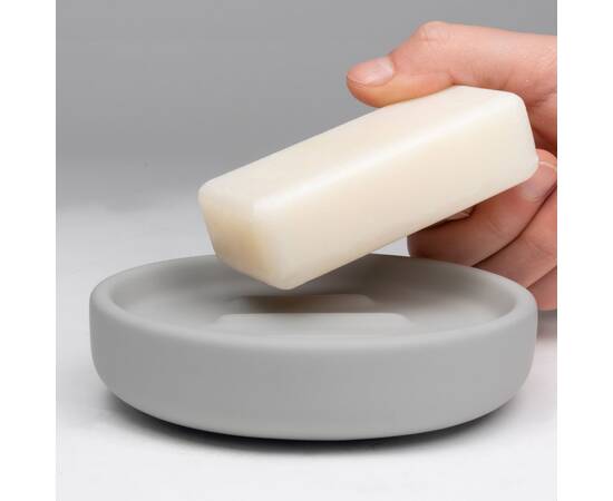 Мыльница KELA Sana светло-серая 11.5х3 см (23953), изображение 2