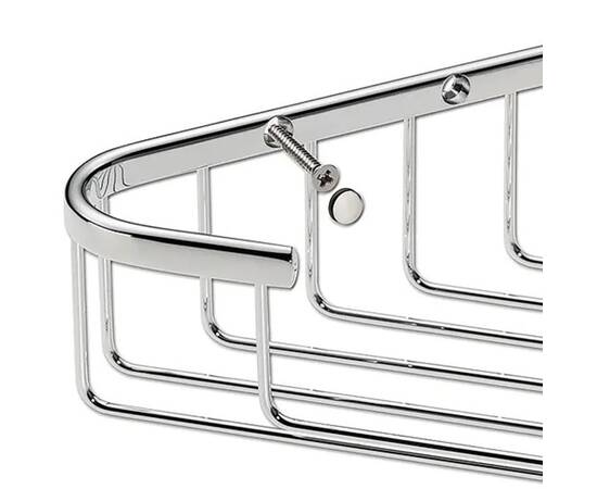 Полиця-сітка кутова у ванну кімнату KELA Brass, срібляста 24.5х18.5 см (21916), зображення 2