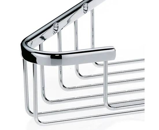 Полиця-сітка кутова у ванну кімнату KELA Brass, срібляста 24.5х18.5 см (21916), зображення 3