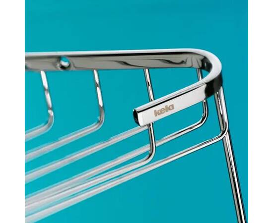 Полиця-сітка кутова у ванну кімнату KELA Brass, срібляста 24.5х18.5 см (21916), зображення 5