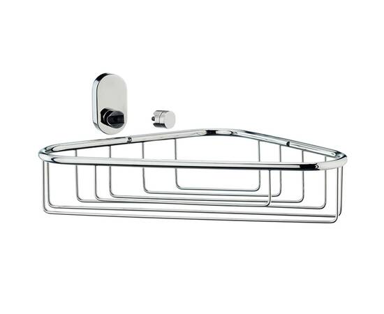 Полиця-сітка кутова у ванну кімнату KELA Lucido срібляста 28.5х22.5 см (22688), зображення 2