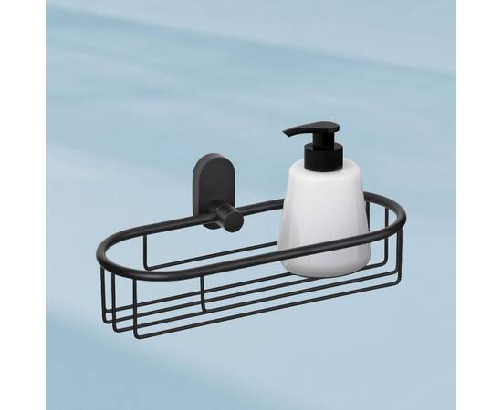 Полиця-сітка у ванну кімнату KELA Alessio чорна, 26х10.5 см (22759), зображення 4