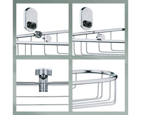 Полиця-сітка у ванну кімнату KELA Lucido срібляста 26х10.5 см (22689), зображення 6