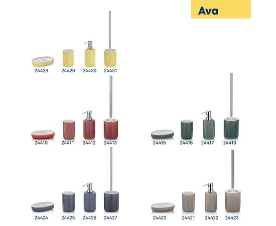 Стакан для зубных щеток KELA Ava дымчасто-синий 10.5х7.5 см (24425), изображение 4