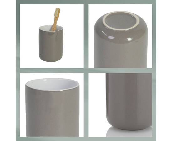 Стакан для зубных щеток KELA Isabella кашемирово-коричневый 10х7.5 см (20505), изображение 4