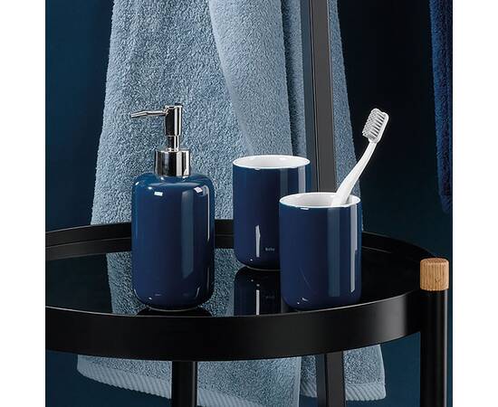 Стакан для зубных щеток KELA Isabella сине-белый 10х7.5 см (20509), изображение 2