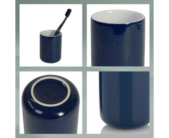 Стакан для зубных щеток KELA Isabella сине-белый 10х7.5 см (20509), изображение 4