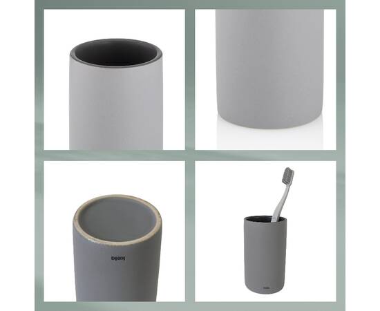 Стакан для зубных щеток KELA Matsi светло-серый 11х7 см (23710), изображение 4