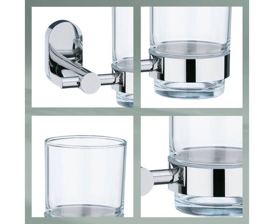 Стакан для зубных щеток настенный KELA Lucido серебристый 11.5х7.5х9.5 см (22675), изображение 4