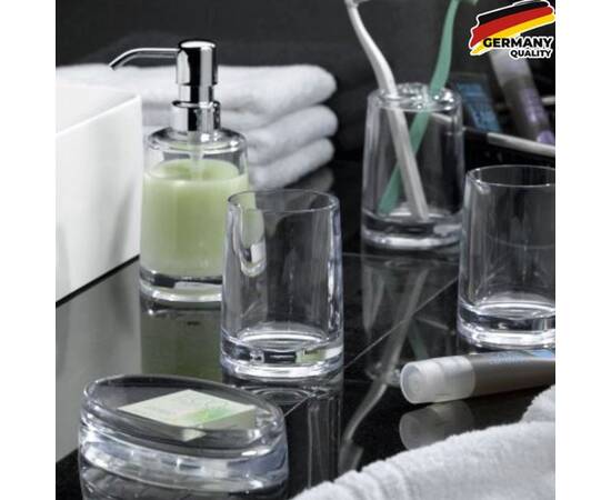 Стакан для зубных щеток KELA Sinfonie прозрачный 9.5х7.5 см (18495), изображение 2