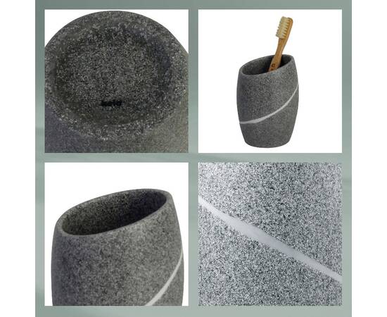 Стакан для зубных щеток KELA Talus серый 11х8 см (20256), изображение 4