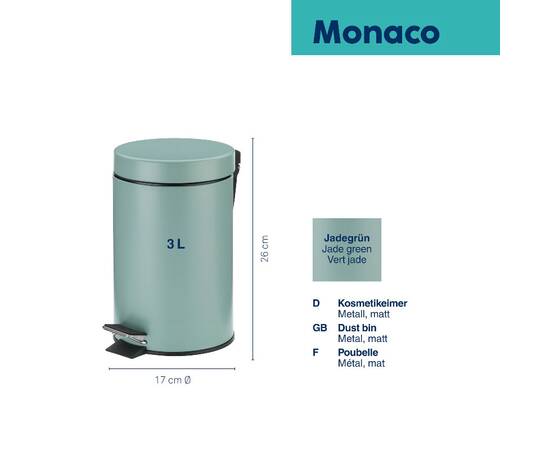 Відро для сміття KELA Monaco зелений нефрит 3 л (24287), зображення 2