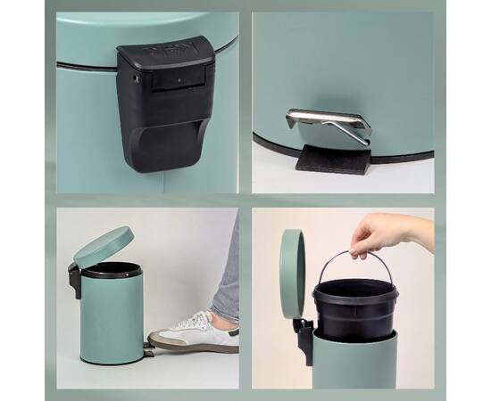 Відро для сміття KELA Monaco зелений нефрит 3 л (24287), зображення 4