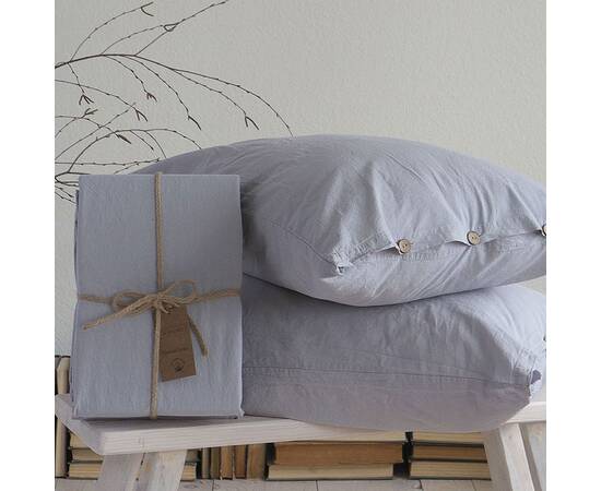 Комплект простирадла 160х200х30 з наволочками 50х70 (2 шт) STONEWASHED PEARL GRAY (200397), Колір: сірий, Тип: набори простирадла + наволочки, Розмір: 160x200x30, зображення 2