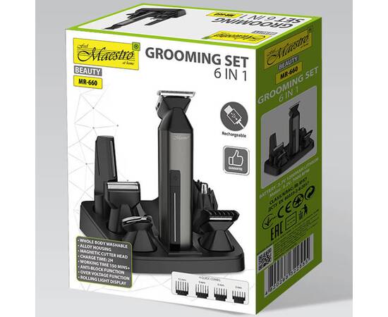 Набор для стрижки волос 6 в 1 Maestro (MR660), изображение 5