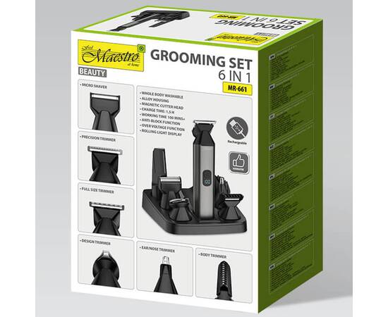 Набор для стрижки волос 6 в 1 Maestro (MR661), изображение 6