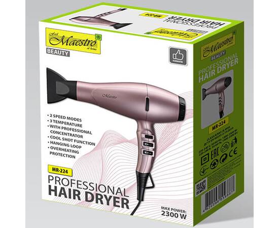 Професійний фен Maestro 2300 Вт AC двигун (MR224), зображення 3