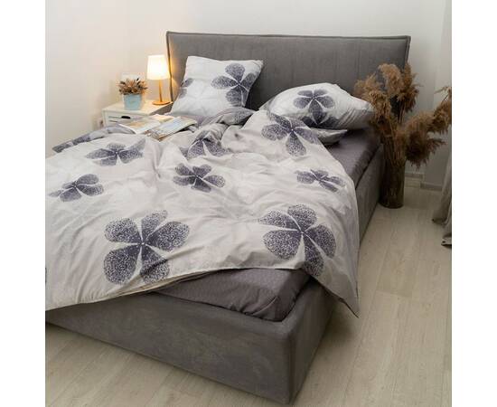 Постільна білизна 24269 ранфорс 200х220 з простирадлом на резинці 180х200 Вілюта, зображення 3