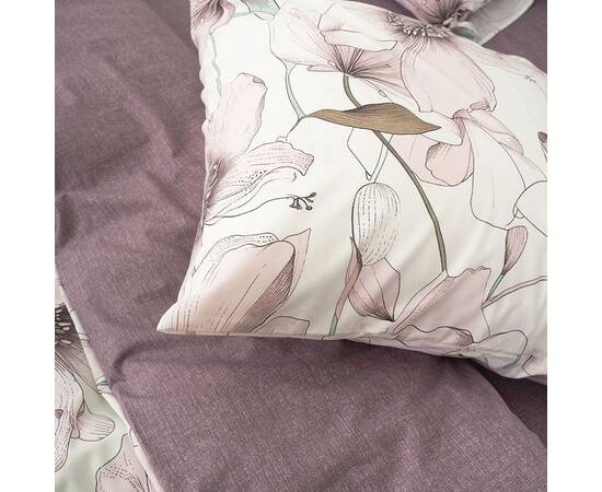 Постільна білизна 24303 ранфорс 175х210 Вілюта, Розмір: двоспальний 175х210, Основний колір: бузковий, зображення 3