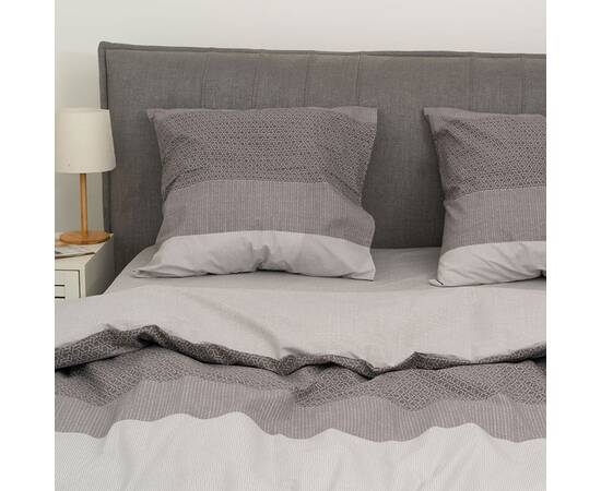 Постільна білизна 24318 ранфорс 200х220 Вілюта, Розмір: двоспальний євро 200х220, Основний колір: сірий, зображення 2