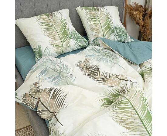 Постільна білизна 24339 ранфорс 143х210 Вілюта, Розмір: полуторний 145х210, Основний колір: бірюзовий, зображення 3