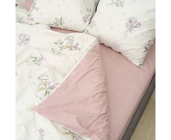 Постільна білизна 24345 ранфорс 200х220 з простирадлом на резинці 180х200 Вілюта, зображення 2