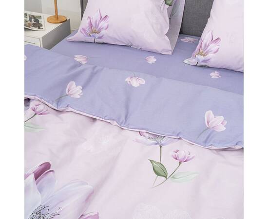 Постільна білизна 24346 ранфорс 200х220 Вілюта, Розмір: двоспальний євро 200х220, Основний колір: бузковий, зображення 2
