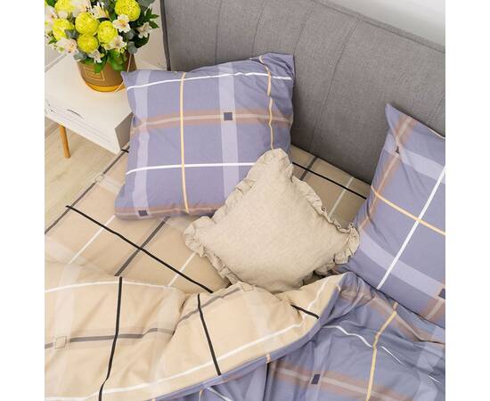 Постільна білизна 24348 ранфорс 200х220 Вілюта, Розмір: двоспальний євро 200х220, Основний колір: синій, зображення 3