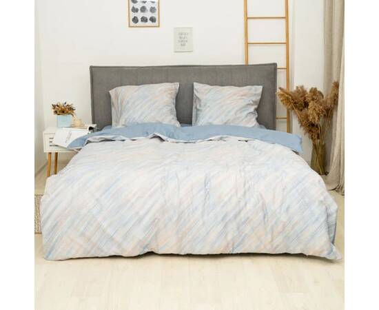 Постільна білизна 755 сатин твілл 175х210 (70x70) Вілюта, Розмір: двоспальний 175х210, Основний колір: блакитний, зображення 2