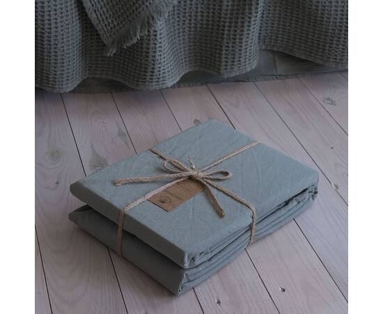 Комплект простирадла 180х200х30 з наволочками 50х70 (2 шт) STONEWASHED FRENCH GREEN (200404), Колір: зелений, Тип: набори простирадла + наволочки, Розмір: 180x200x30, зображення 4