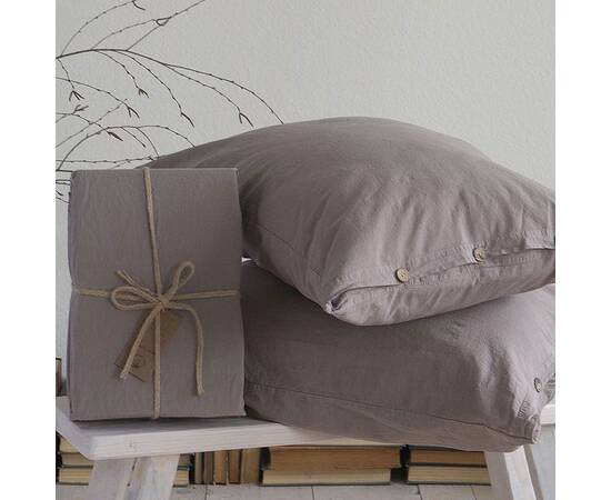 Комплект простирадла 180х200х30 з наволочками 50х70 (2 шт) STONEWASHED TAUPE BROWN (200406), Колір: коричневий, Тип: набори простирадла + наволочки, Розмір: 180x200x30, зображення 2