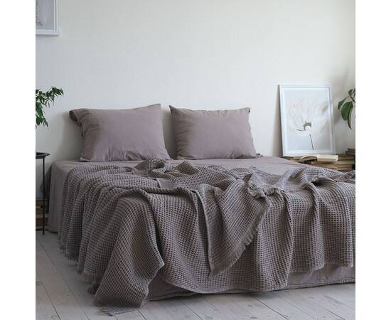 Комплект простирадла 180х200х30 з наволочками 50х70 (2 шт) STONEWASHED TAUPE BROWN (200406), Колір: коричневий, Тип: набори простирадла + наволочки, Розмір: 180x200x30, зображення 3