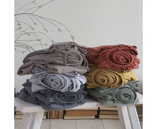 Комплект простирадла 180х200х30 з наволочками 50х70 (2 шт) STONEWASHED TAUPE BROWN (200406), Колір: коричневий, Тип: набори простирадла + наволочки, Розмір: 180x200x30, зображення 4