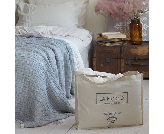 Покрывало La Modno муслиновое 220x240 FANCY GRAY (200385), Цвет: серый, Размер: 220x240, изображение 3