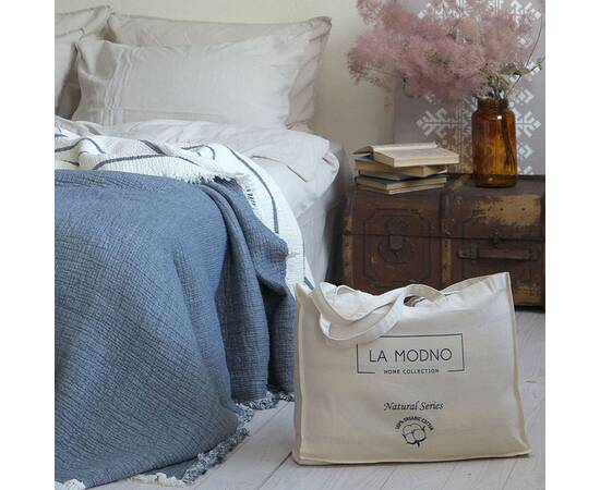 Покривало La Modno муслінове 230x250 MAGIC MARINE BLUE (200381), Основний колір: синій, Розмір: 230x250, зображення 3