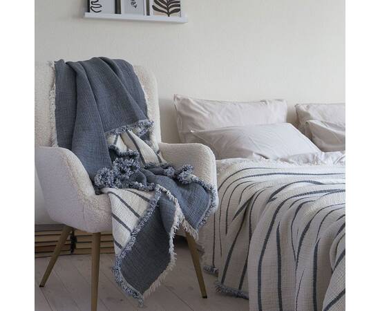 Покривало La Modno муслінове 230x250 MAGIC MARINE BLUE (200381), Основний колір: синій, Розмір: 230x250, зображення 4