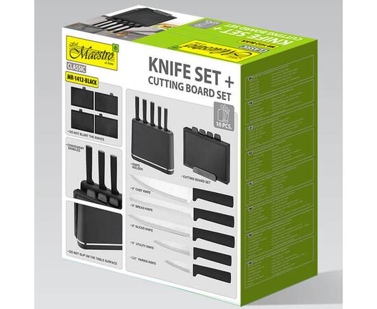 Набор ножей и разделочных досок Maestro (10 пр) (MR1412-BLACK), изображение 7