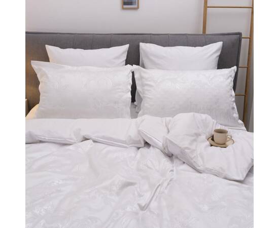 Постельное белье 1715 сатин-жаккард Тиара 2шт(143х210) Вилюта, Размер: семейный 2шт(145x210), Основной цвет: белый, изображение 2