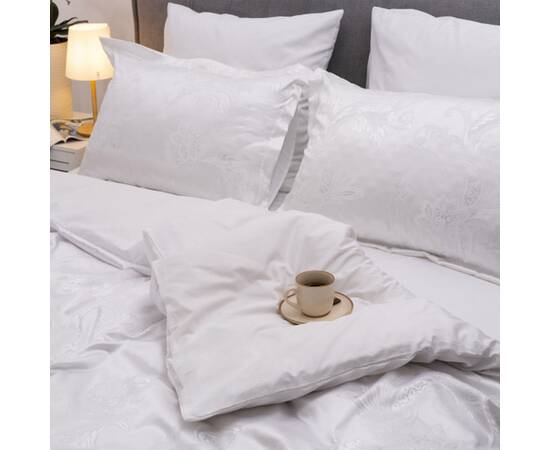 Постельное белье 1715 сатин-жаккард Тиара 2шт(143х210) Вилюта, Размер: семейный 2шт(145x210), Основной цвет: белый, изображение 3