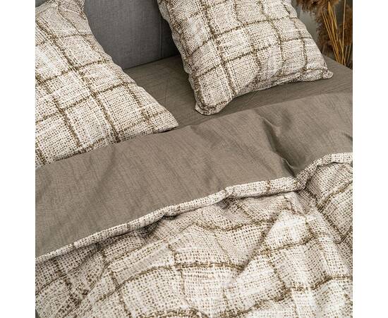 Постельное белье 24296 ранфорс 200х220 с простынью на резинке 160х200 Вилюта, Размер: двуспальный евро 200х220, Основной цвет: бежевый, изображение 3