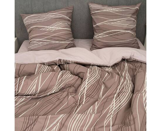 Постільна білизна 24315 ранфорс 200х220 Вілюта, Розмір: двоспальний євро 200х220, Основний колір: коричневий, зображення 2