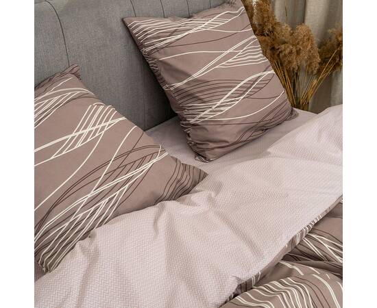 Постільна білизна 24315 ранфорс 200х220 Вілюта, Розмір: двоспальний євро 200х220, Основний колір: коричневий, зображення 3