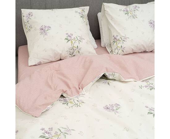 Постільна білизна 24345 ранфорс 143х210 Вілюта, Розмір: полуторний 145х210, Основний колір: рожевий, зображення 2